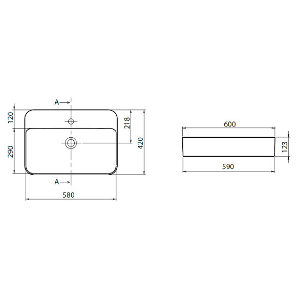 Раковина Allen Brau Liberty 2 60 4.32013.20 Белая