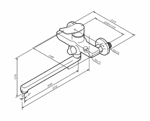 Смеситель для ванны AM.PM X-Joy F85A90000 универсальный Хром Смеситель для ванны AM.PM X-Joy F85A90000 универсальный Хром