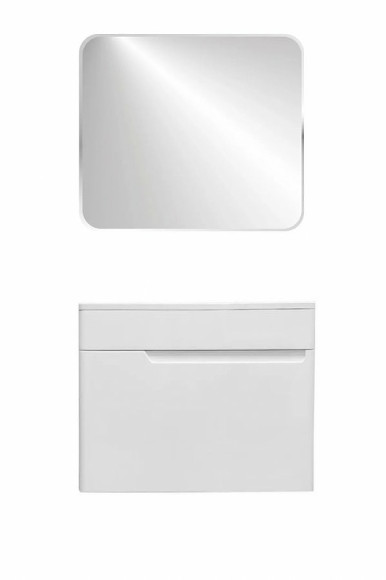 Тумба с раковиной Эстет Kare Luxe 70 ФР-00007080 подвесная Белая