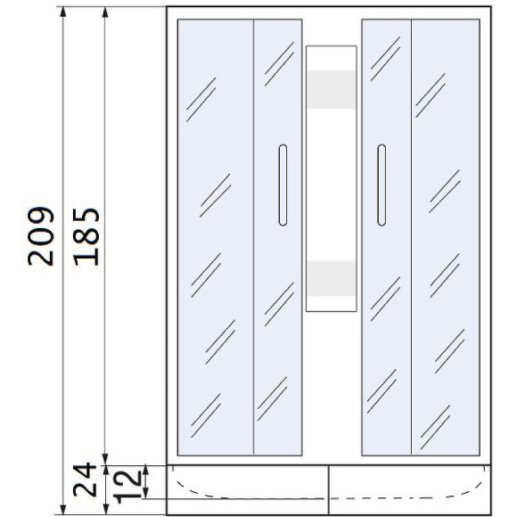 Душевой уголок River Morava XL 80x80 МТ 10000003389 без поддона