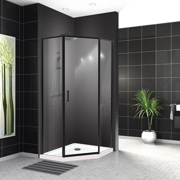 Душевой уголок BelBagno Uno 90х90 UNO-195-P-1-90-C-NERO профиль Черный матовый стекло прозрачное Душевой уголок BelBagno Uno 90х90 UNO-195-P-1-90-C-NERO профиль Черный матовый стекло прозрачное