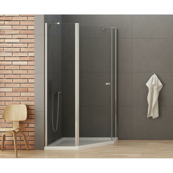 Душевой уголок New Trendy New Soleo Chrome 100х80 K-0739 профиль Хром стекло прозрачное Душевой уголок New Trendy New Soleo Chrome 100х80 K-0739 профиль Хром стекло прозрачное