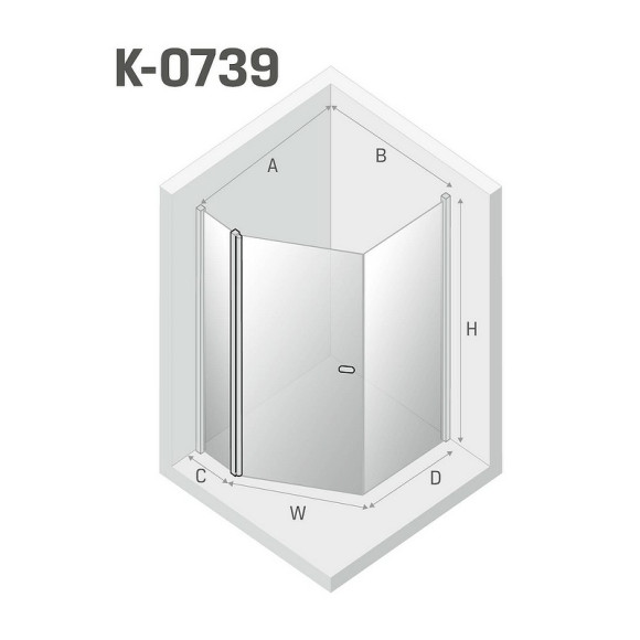 Душевой уголок New Trendy New Soleo Chrome 100х80 K-0739 профиль Хром стекло прозрачное Душевой уголок New Trendy New Soleo Chrome 100х80 K-0739 профиль Хром стекло прозрачное