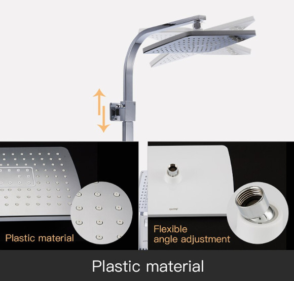 Душевая система Gappo G07 G2407-50 с термостатом Белая Хром