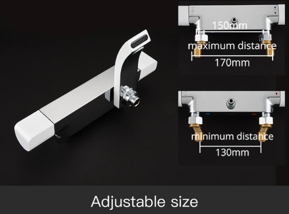 Душевая система Gappo G07 G2407-50 с термостатом Белая Хром