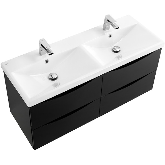 Тумба под раковину BelBagno Marino-Cer 120 MARINO-CER-1200-4C-SO-2-NL-P подвесная Nero Lucido