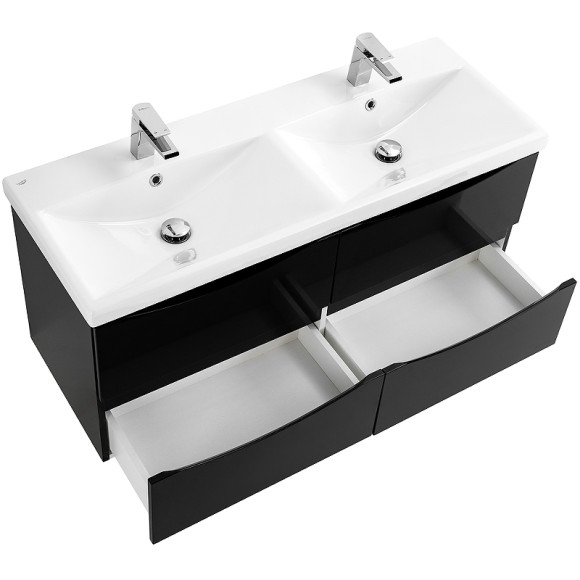 Тумба под раковину BelBagno Marino-Cer 120 MARINO-CER-1200-4C-SO-2-NL-P подвесная Nero Lucido