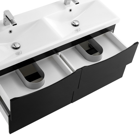 Тумба под раковину BelBagno Marino-Cer 120 MARINO-CER-1200-4C-SO-2-NL-P подвесная Nero Lucido