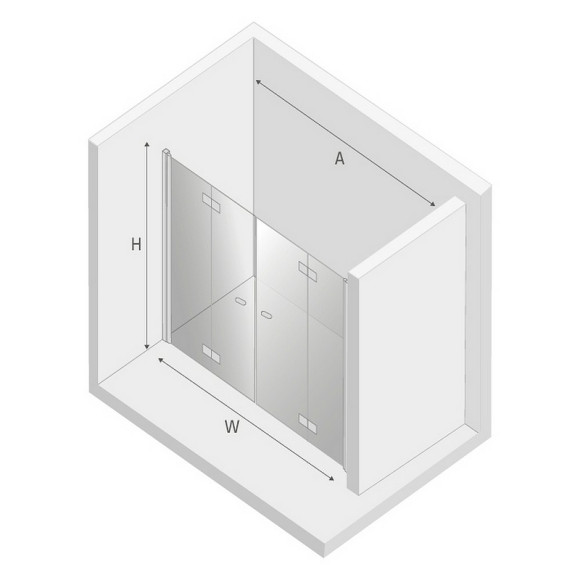 Душевая дверь New Trendy New Soleo Chrome 230 D-0262A профиль Хром стекло прозрачное Душевая дверь New Trendy New Soleo Chrome 230 D-0262A профиль Хром стекло прозрачное