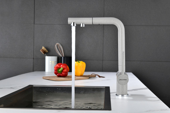 Смеситель для кухни Paulmark Serpentine Se213222-DG Графит Смеситель для кухни Paulmark Serpentine Se213222-DG Графит