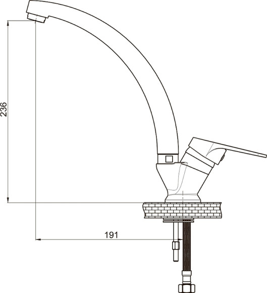 Смеситель для раковины GPD Orbis TL30 Хром