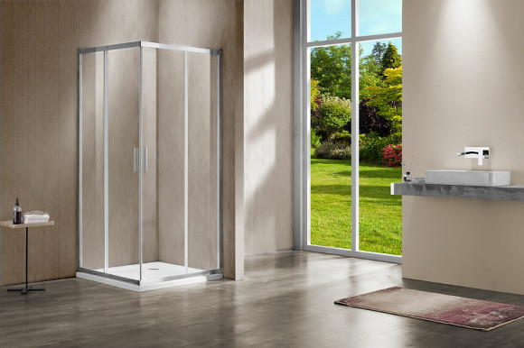 Душевой уголок Vincea Garda 120x110 VSS-1G1112CL профиль Хром стекло прозрачное