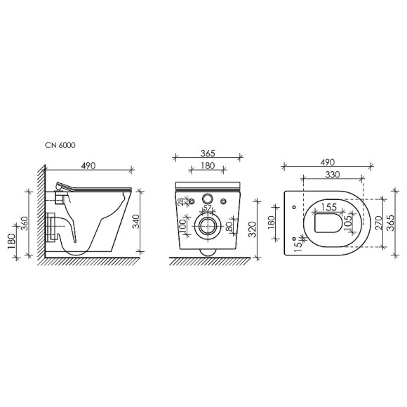 Комплект унитаза с инсталляцией Ceramicanova Balearica CN6000_1002B_1000 с сиденьем Микролифт и Черной матовой клавишей смыва Комплект унитаза с инсталляцией Ceramicanova Balearica CN6000_1002B_1000 с сиденьем Микролифт и Черной матовой клавишей смыва