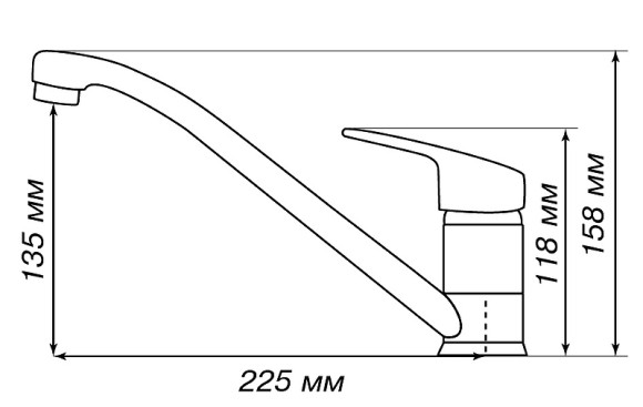 Смеситель для кухни Aquaton Аркос 1AX001FCXX210 Графит