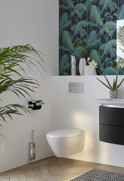 Комплект унитаза Villeroy&Boch O Novo 5660H101 с сиденьем Микролифт и инсталляцией Jacob Delafon E29025-NF+E4316-CP с клавишей смыва Хром