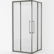 Душевой уголок Cezares Relax-304 90x90 RELAX-304-A-2-90-C-GM профиль Оружейная сталь стекло прозрачное