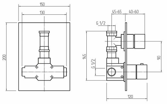 Смеситель для душа Migliore Kvant 18788 с термостатом Хром