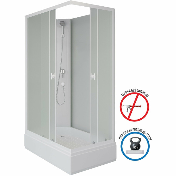 Душевая кабина Niagara Promo 110x80 P110/80/26Q/MT/BK без гидромассажа Душевая кабина Niagara Promo 110x80 P110/80/26Q/MT/BK без гидромассажа