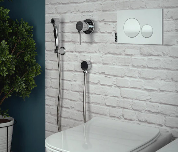 Гигиенический душ со смесителем Jacob Delafon Elate E24610-BL Черный матовый