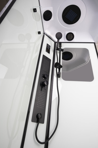 Душевая кабина Niagara Premium 100x100 NG-6902-01GD Black с гидромассажем Душевая кабина Niagara Premium 100x100 NG-6902-01GD Black с гидромассажем