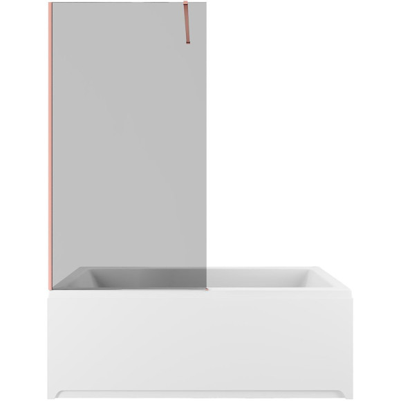 Шторка на ванну Allen Brau Infinity 3 80 3.21066.60.T профиль Медь браш стекло тонированное Шторка на ванну Allen Brau Infinity 3 80 3.21066.60.T профиль Медь браш стекло тонированное