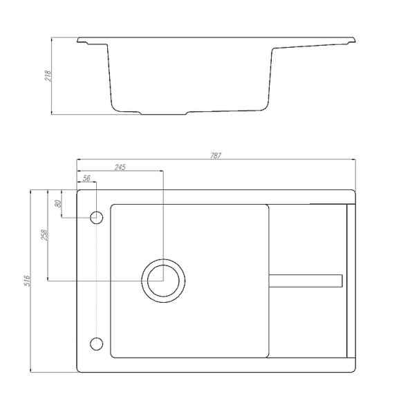 Кухонная мойка Aquaton Делия 78 1A715132DE240 Жемчуг