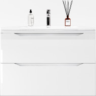 Тумба под раковину Style Line Марелла 80 Люкс Plus СС-00002411 подвесная Белый глянец антискрейтч Тумба под раковину Style Line Марелла 80 Люкс Plus СС-00002411 подвесная Белый глянец антискрейтч