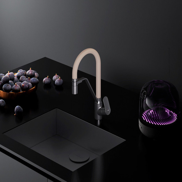 Смеситель для кухни AM.PM Like F8007826 Черный матовый Бежевый Смеситель для кухни AM.PM Like F8007826 Черный матовый Бежевый