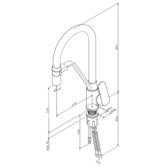Смеситель для кухни AM.PM Like F8007826 Черный матовый Бежевый Смеситель для кухни AM.PM Like F8007826 Черный матовый Бежевый