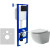Комплект унитаза Ceramicanova Forma CN3009 с инсталляцией Berges Atom 410 040340 с сиденьем Микролифт и Черной матовой клавишей смыва