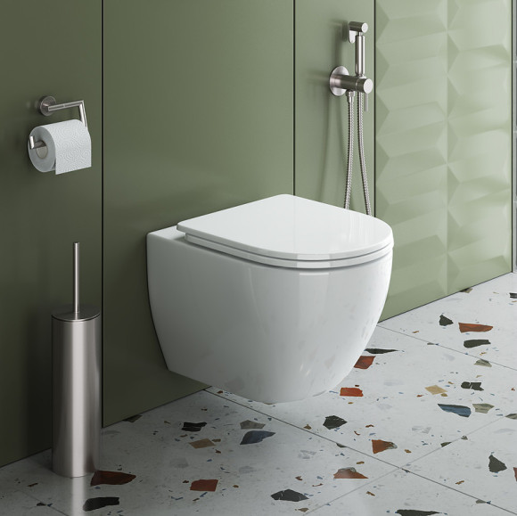 Унитаз Cezares Stylus-Tor CZR-6601-TH-TOR/CZR-2011-SC подвесной с сиденьем Микролифт Унитаз Cezares Stylus-Tor CZR-6601-TH-TOR/CZR-2011-SC подвесной с сиденьем Микролифт