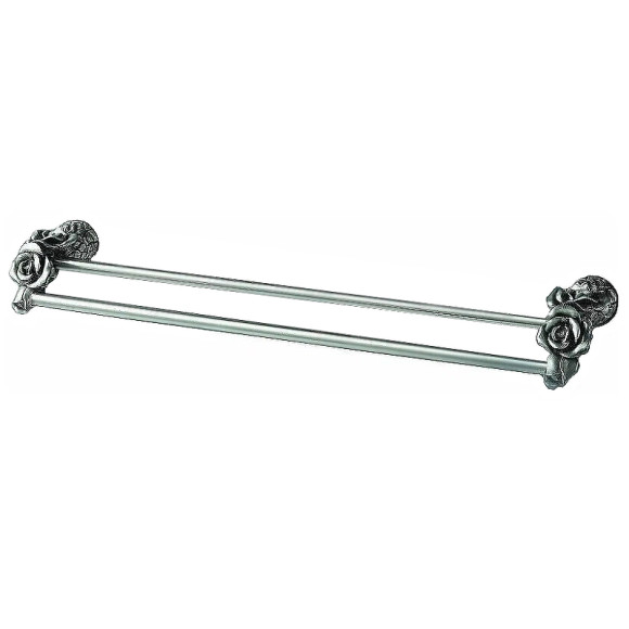 Полотенцедержатель Art&Max Rose AM-0918-T двойной Серебро