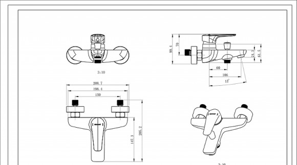 Смеситель для ванны Bravat Arden F6351385CP-01-RUS Хром Смеситель для ванны Bravat Arden F6351385CP-01-RUS Хром