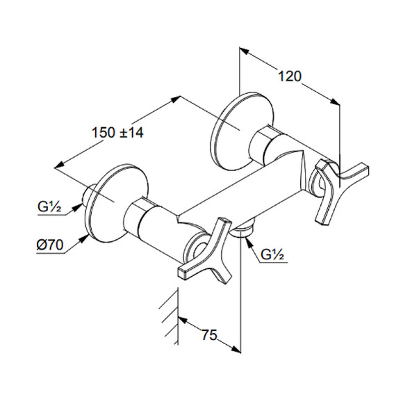 Смеситель для душа Kludi Nova Fonte 207100539 Хром Смеситель для душа Kludi Nova Fonte 207100539 Хром