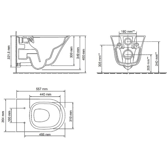 Унитаз Jacob Delafon Vive E28078RU-0 подвесной без сиденья Унитаз Jacob Delafon Vive E28078RU-0 подвесной без сиденья