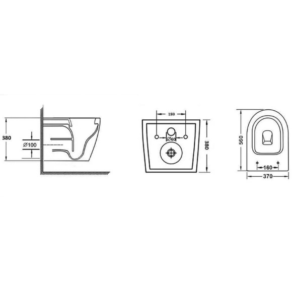 Унитаз Grossman Tornado GR-4411SQ подвесной Белый с сиденьем Микролифт Унитаз Grossman Tornado GR-4411SQ подвесной Белый с сиденьем Микролифт