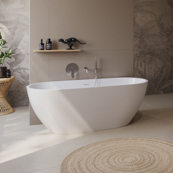 Акриловая ванна BelBagno Uno 150x73 BB701-1500-730-K без гидромассажа Акриловая ванна BelBagno Uno 150x73 BB701-1500-730-K без гидромассажа