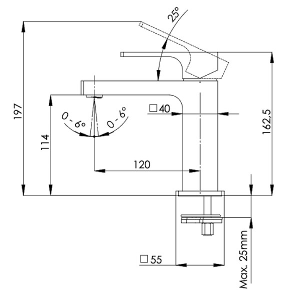 Смеситель для раковины Remer Absolute AU12NP Никель брашированный Смеситель для раковины Remer Absolute AU12NP Никель брашированный