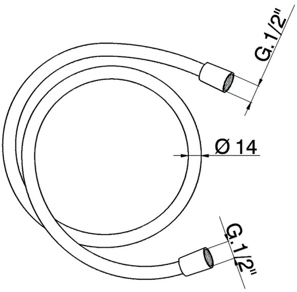 Душевой шланг Giulini Futuro F1730NO Черный матовый