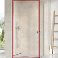 Душевая дверь Ravak Chrome CRV1-100 1QVA0U01Z1 профиль Сатин стекло Transparent