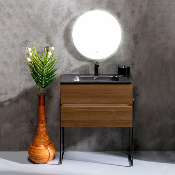 Тумба под раковину Boheme Armadi Art Vallessi 80 837-080-D подвесная Dark Oak