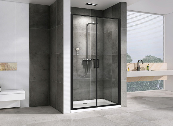 Душевая дверь Abber Sonnenstrand 100 AG04100BC профиль Черный стекло прозрачное Душевая дверь Abber Sonnenstrand 100 AG04100BC профиль Черный стекло прозрачное