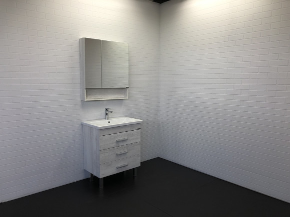 Зеркальный шкаф Comforty Никосия 70 00-00006163 Дуб белый