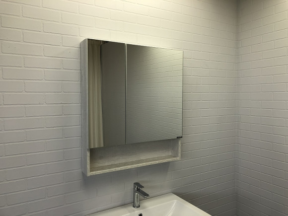 Зеркальный шкаф Comforty Никосия 70 00-00006163 Дуб белый