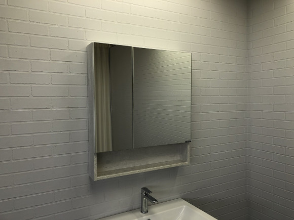 Зеркальный шкаф Comforty Никосия 70 00-00006163 Дуб белый