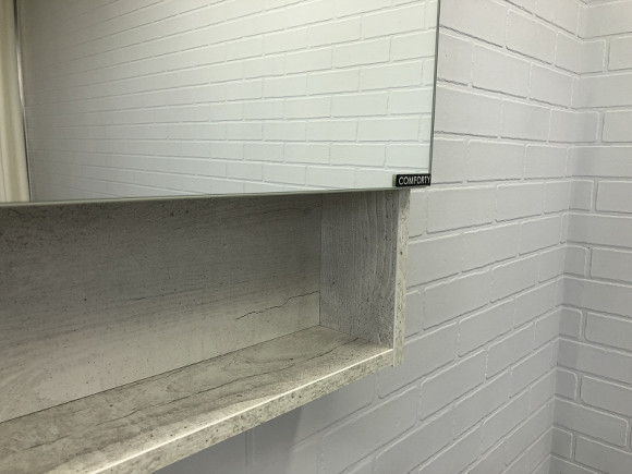 Зеркальный шкаф Comforty Никосия 70 00-00006163 Дуб белый