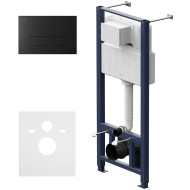 Инсталляция AM.PM Pro I012704.7038 для подвесного унитаза с Черной матовой клавишей смыва Инсталляция AM.PM Pro I012704.7038 для подвесного унитаза с Черной матовой клавишей смыва