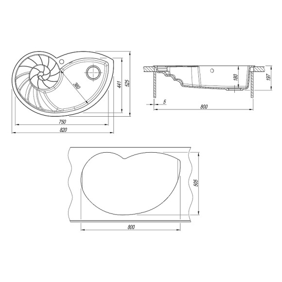 Кухонная мойка Florentina Наутилус-820 20.350.E0820.107 Песочная