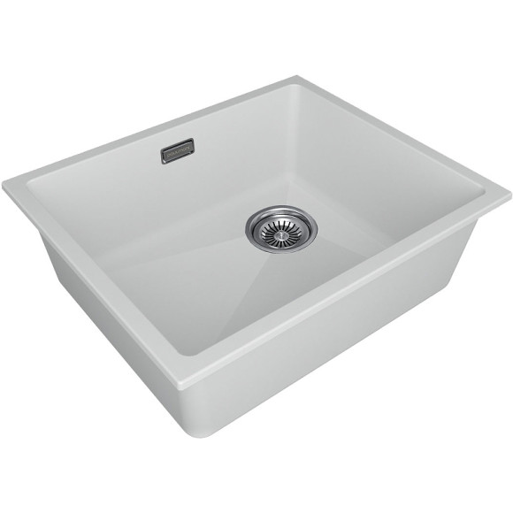 Кухонная мойка Paulmark Lumi 55 UNI-Skew LU55SK-WH Белая Кухонная мойка Paulmark Lumi 55 UNI-Skew LU55SK-WH Белая