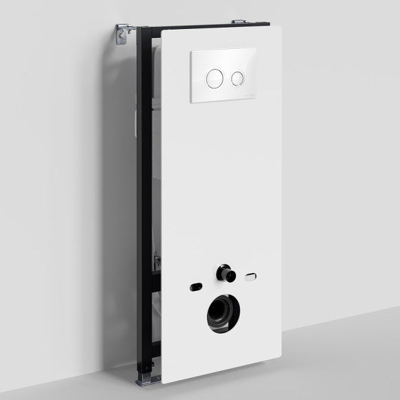 Инсталляция WasserKRAFT Abens 20TLT.010.ME.WH.WH01 для унитаза Белое стекло с Белой клавишей смыва Инсталляция WasserKRAFT Abens 20TLT.010.ME.WH.WH01 для унитаза Белое стекло с Белой клавишей смыва